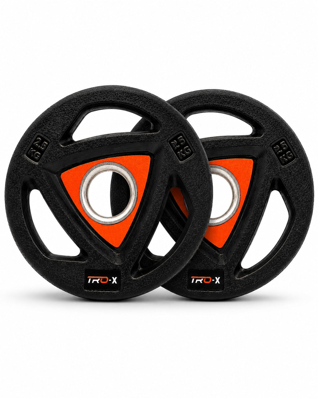 TRO-X Premium Rubber Coated Olympic Weight Plates | Tri-Grip Strength Training Plates
