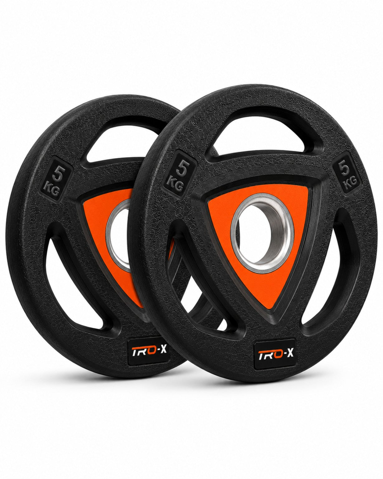 TRO-X Premium Rubber Coated Olympic Weight Plates | Tri-Grip Strength Training Plates