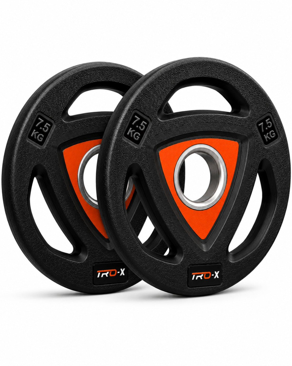 TRO-X Premium Rubber Coated Olympic Weight Plates | Tri-Grip Strength Training Plates