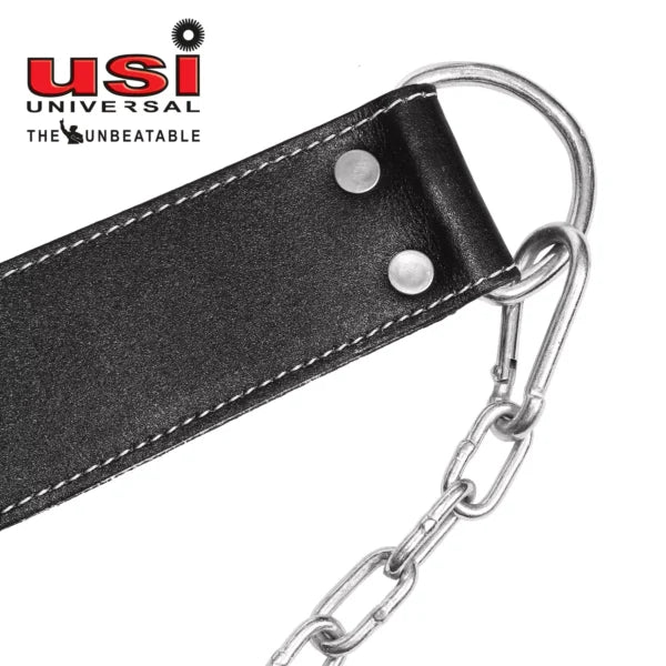 USI 790DP Weight Lifting Dip Unpadded Leather Belt – Professional Strength Training Belt