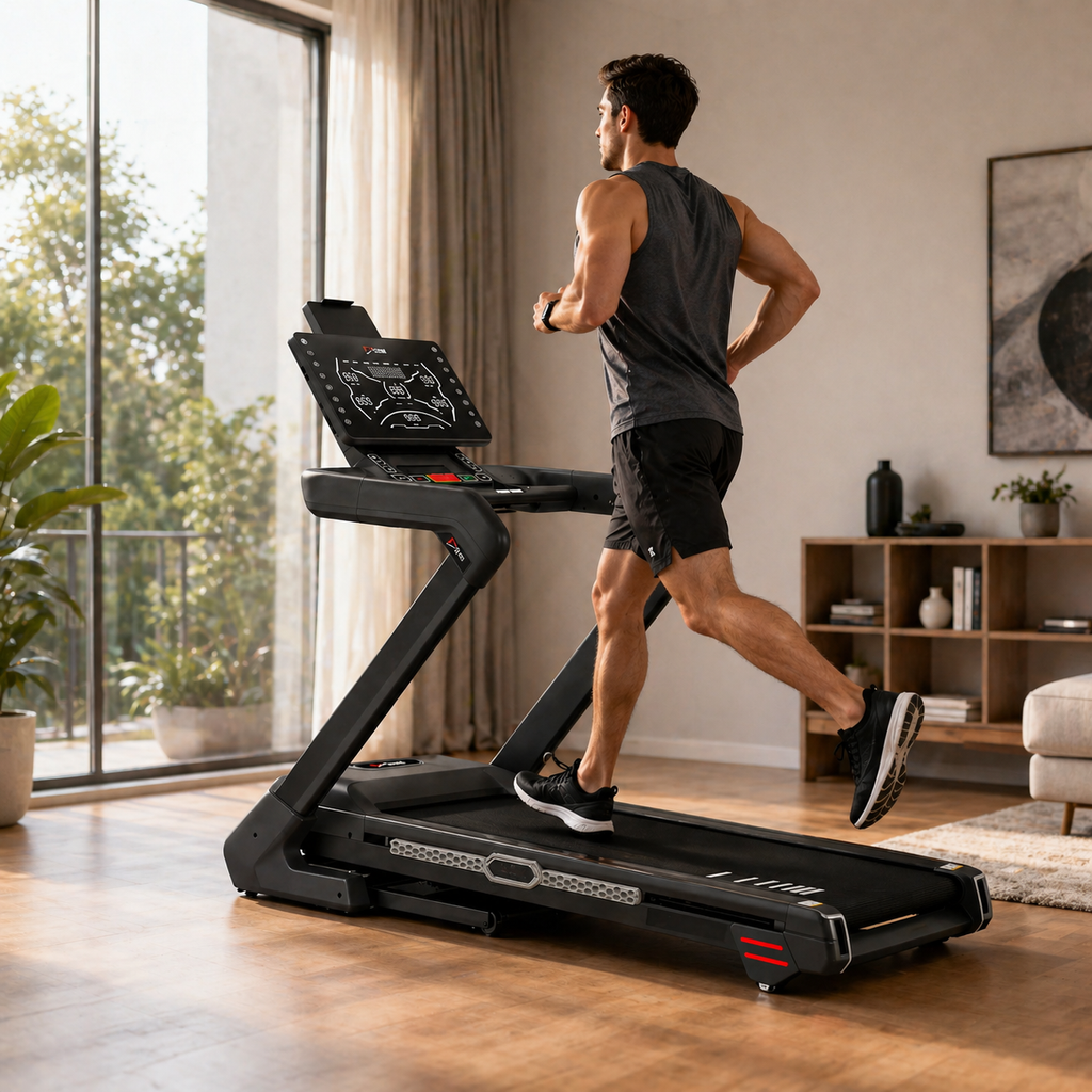 Fitking W-672 Professional Treadmill with 5HP Motor, LED Display & 15% Incline