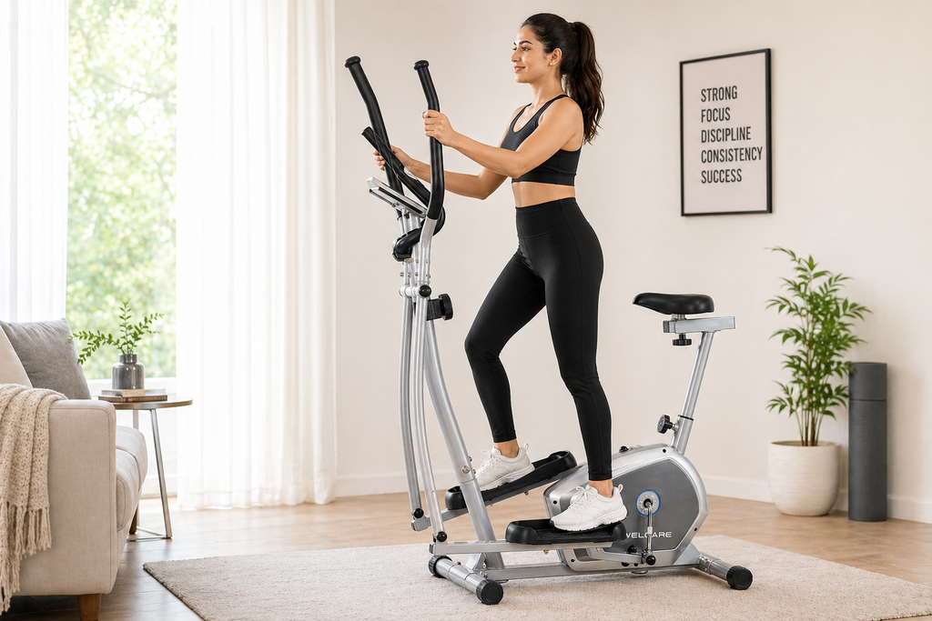 WC6044 Elliptical Trainer with 8-Level Magnetic Resistance & LCD Display