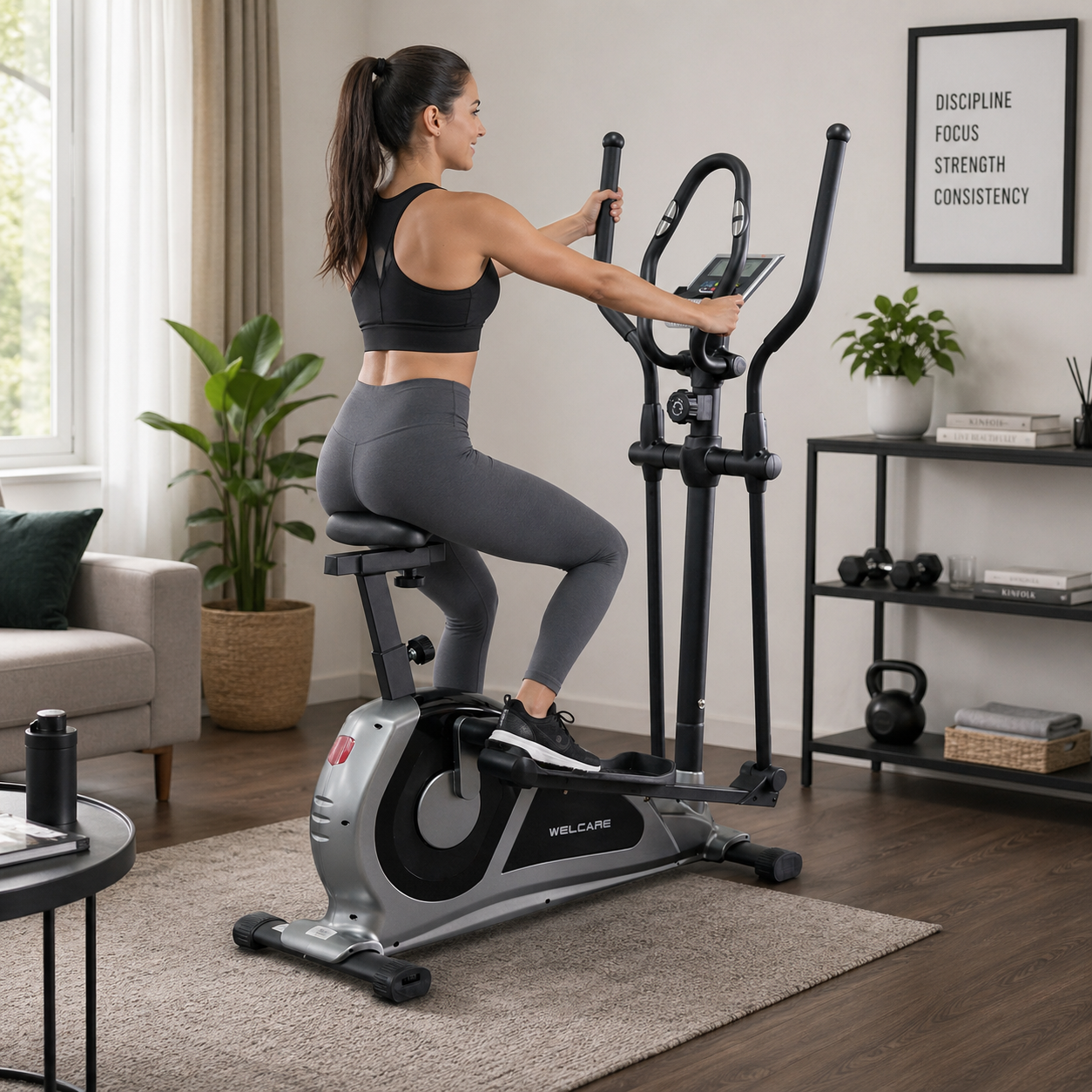 WC6020 Elliptical Cross Trainer – Magnetic Resistance Home Fitness Machine