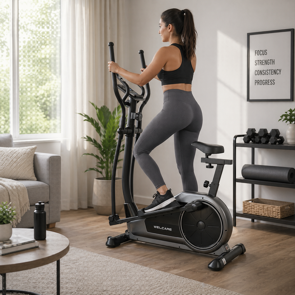 WC6222 Smart Magnetic Cross Trainer – Smooth 10kg Flywheel with Bluetooth Connectivity