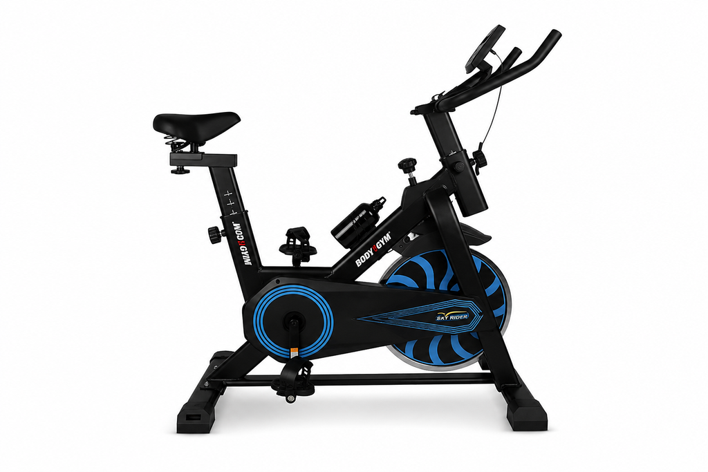 Body Gym Sky Rider Spin Bike with 6kg Flywheel & Adjustable Seat for Home Workouts