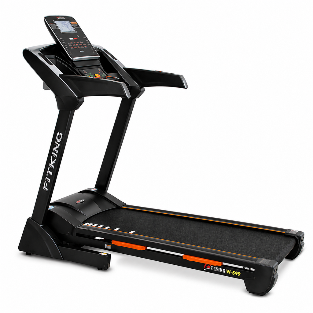 Fitking W-599 3.5HP Motorized Treadmill | 18 km/h Speed, Auto Incline, 7” Smart LCD