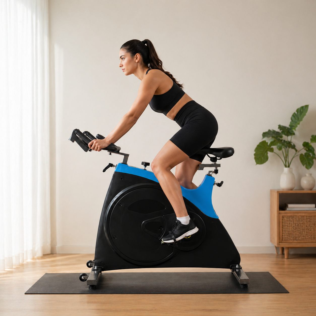 Welcare WC 4301 Spin Bike with 25kg Flywheel, Commercial Grade & Adjustable Seat