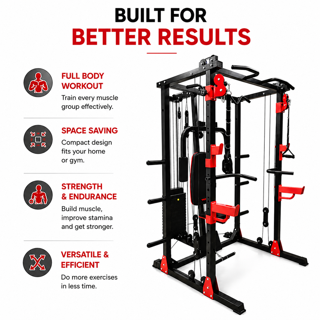 Welcare WC 4544 Multi Functional Trainer – Complete Strength Training & Squat System