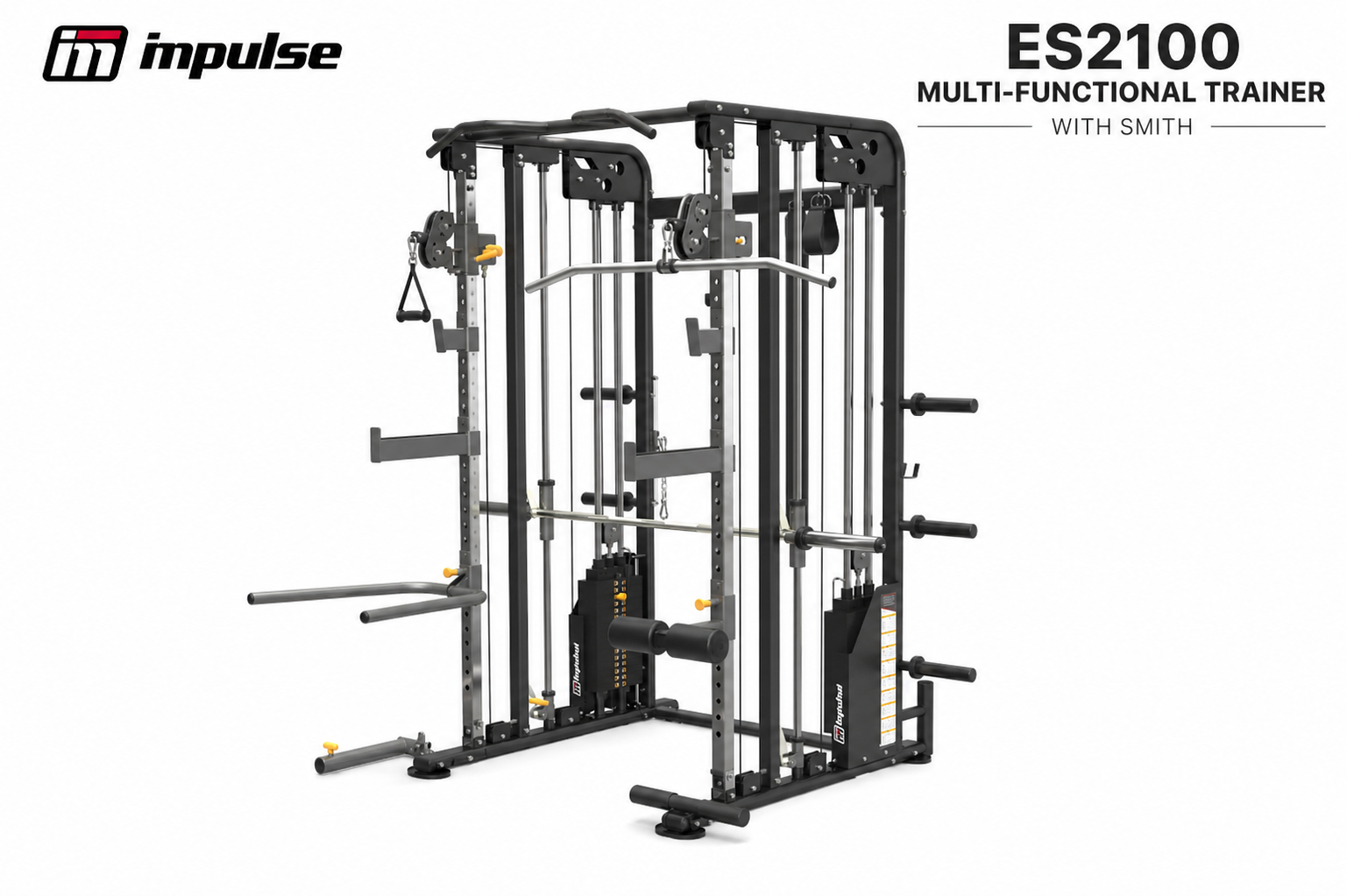 Impulse ES2100 Multi Gym with Smith Machine, Dual Weight Stacks & Adjustable Pulley System