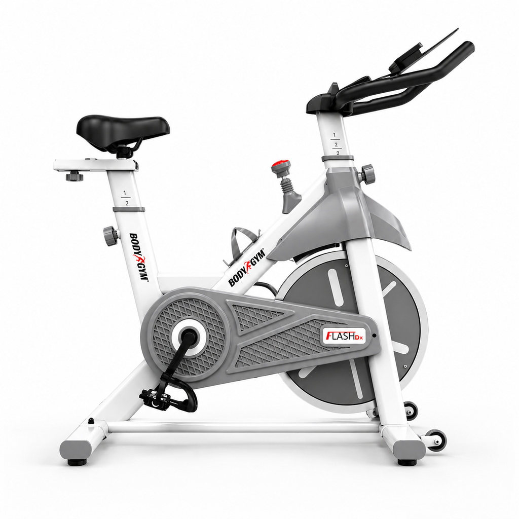 Body Gym Flash DX Spin Bike with 13kg Flywheel, LCD Display & Adjustable Seat