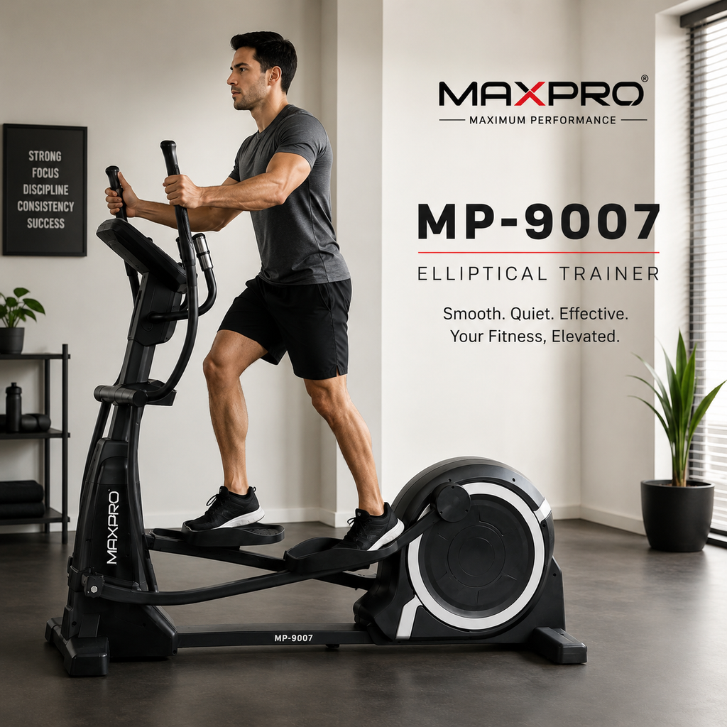 MAXPRO MP9007 Commercial Elliptical Trainer with 32-Level Auto Resistance & LED Display