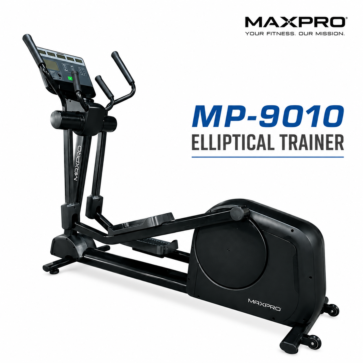 MAXPRO MP-9010 Commercial Elliptical Trainer | Self-Generating EMS Resistance | 180 kg Capacity