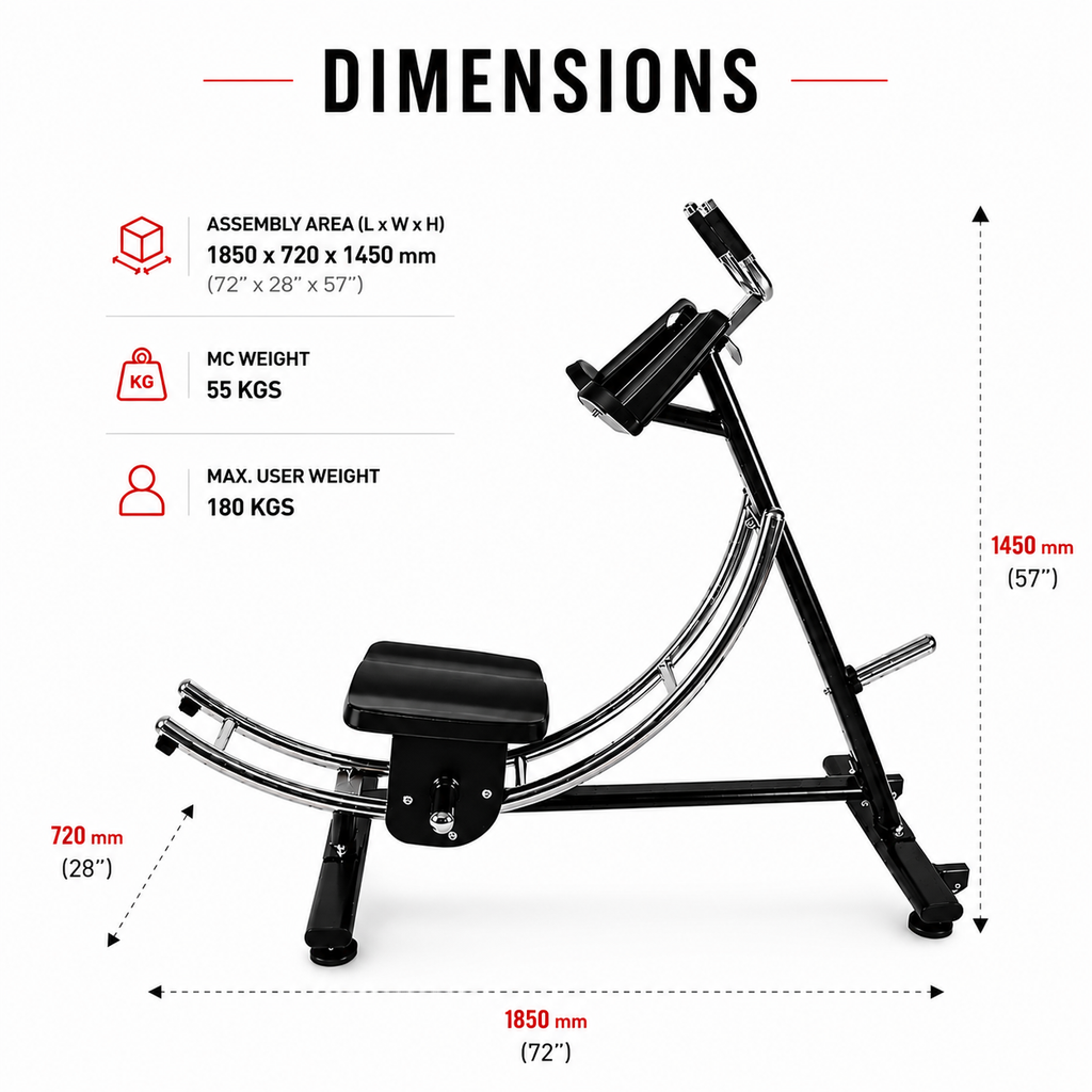 MAXPRO MP673 Commercial Ab Coaster | Core & Abdominal Training Machine
