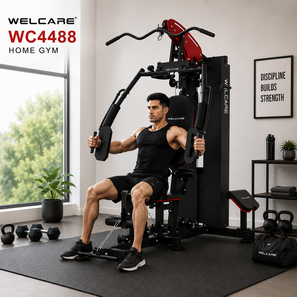 WELCARE WC4488 Multi-Station Home Gym | 100 kg Weight Stack | Full Body Workout Machine