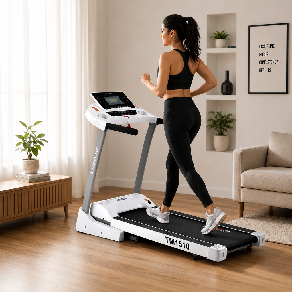 BODY GYM TM1510 Motorized Treadmill with 3HP Motor & 15% Auto Incline