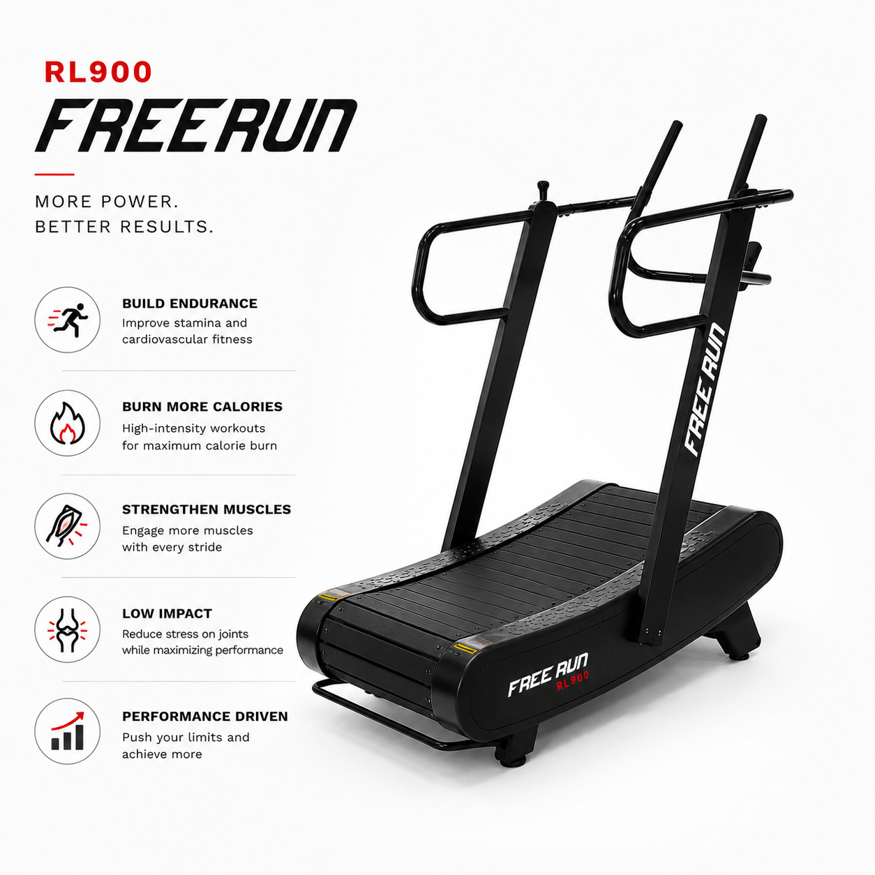 RL900 FREERUN Curved Manual Treadmill with Magnetic Resistance