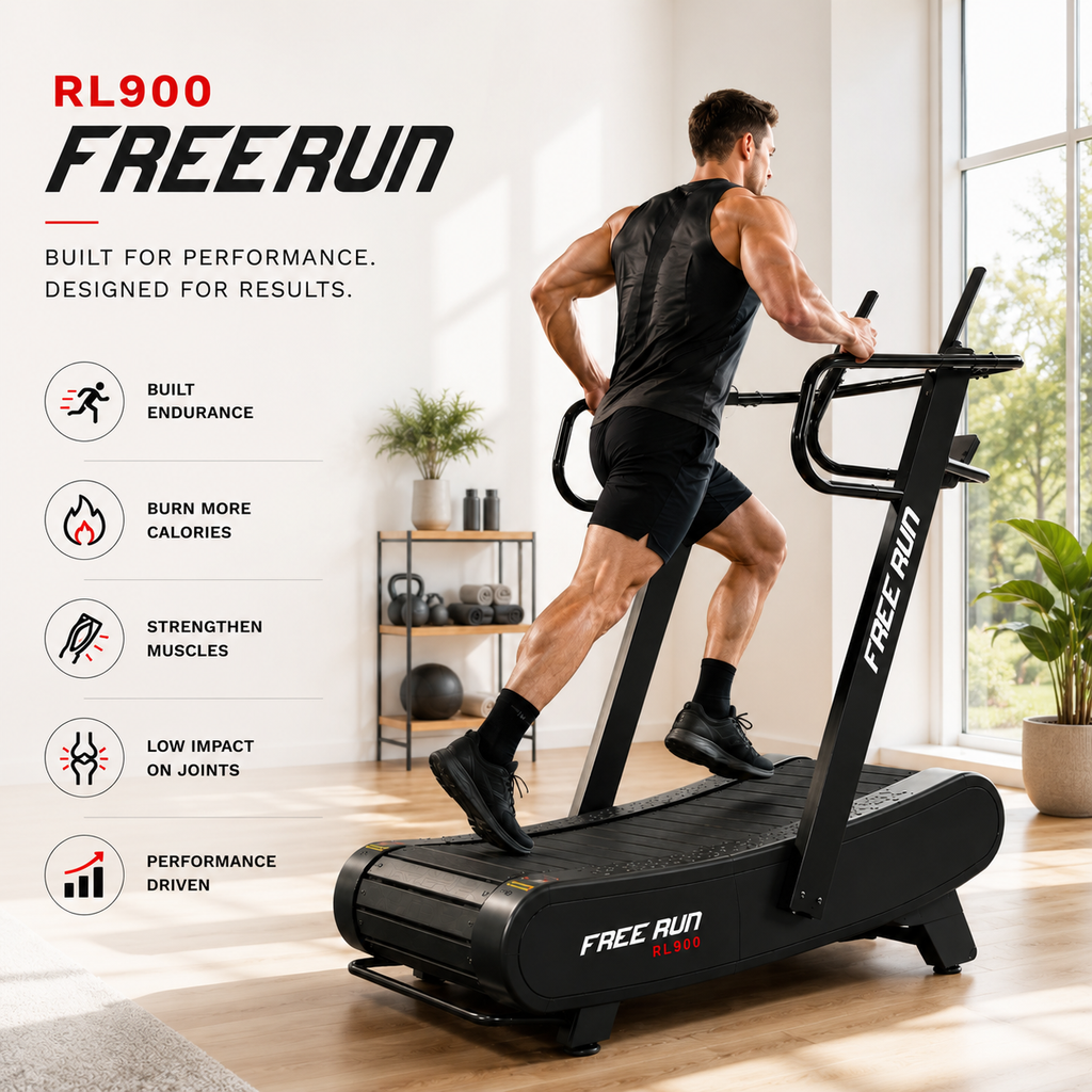 RL900 FREERUN Curved Manual Treadmill with Magnetic Resistance