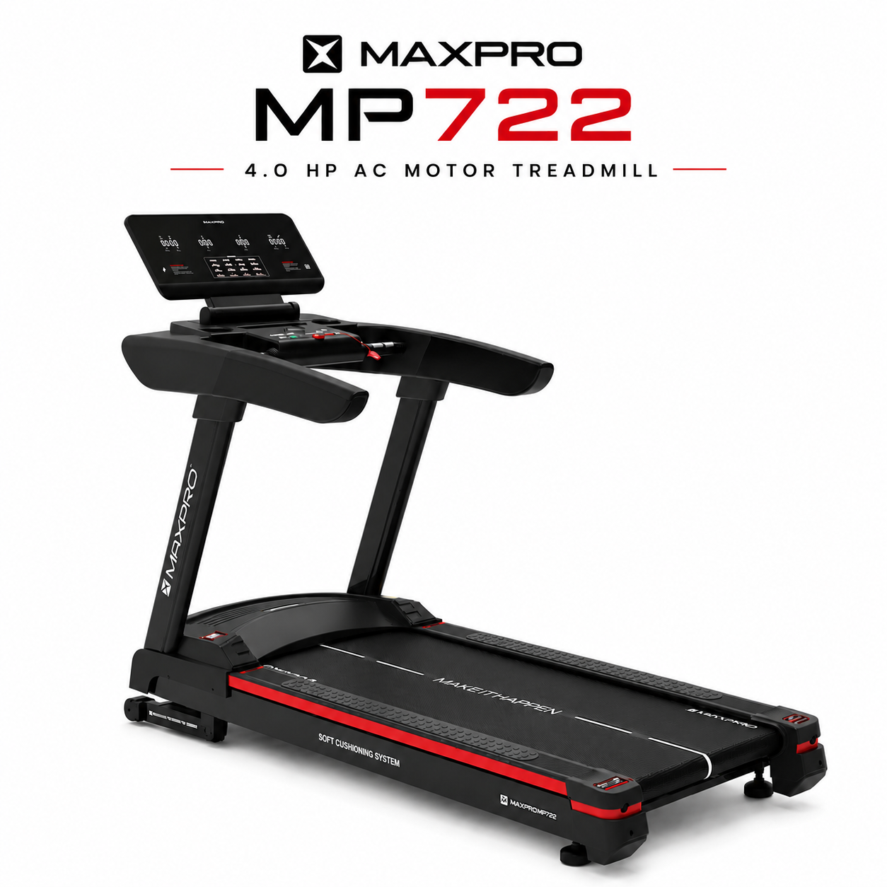 Maxpro MP722 4.0 HP AC Motorized Gym Treadmill with 20-Level Auto Incline