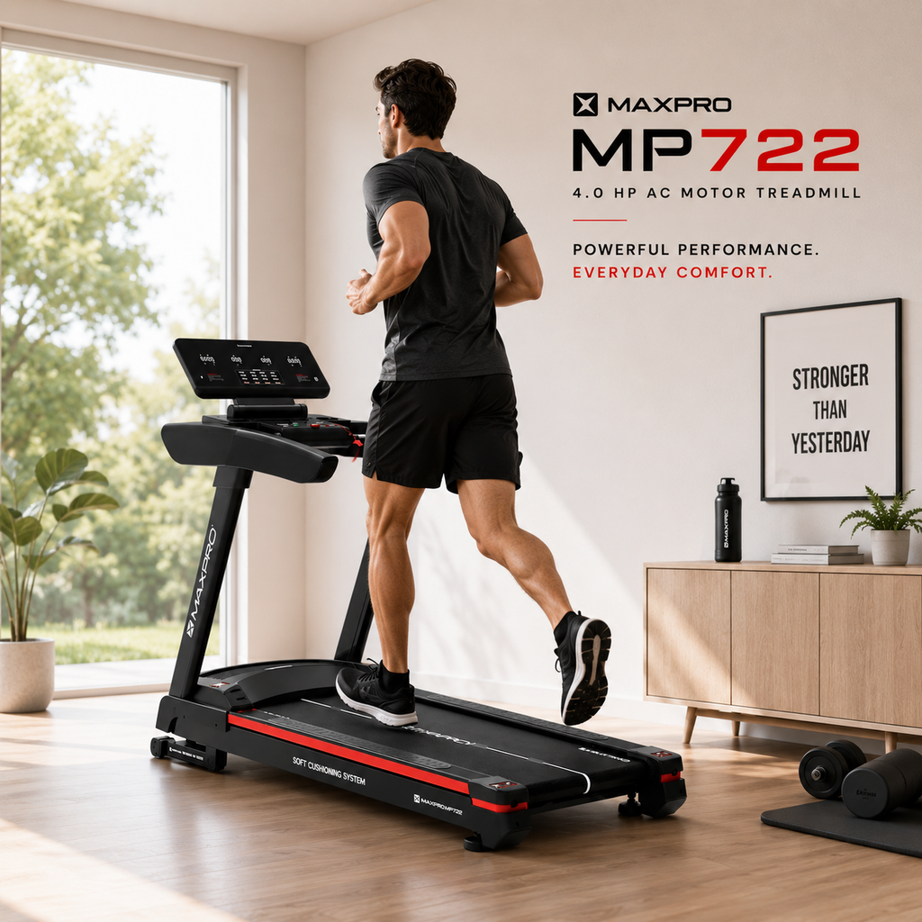 Maxpro MP722 4.0 HP AC Motorized Gym Treadmill with 20-Level Auto Incline