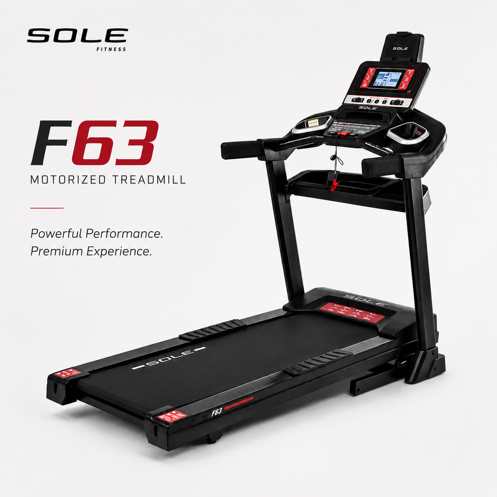 Sole F63 Folding Motorized Treadmill with 3.0 CHP Motor & 15-Level Incline