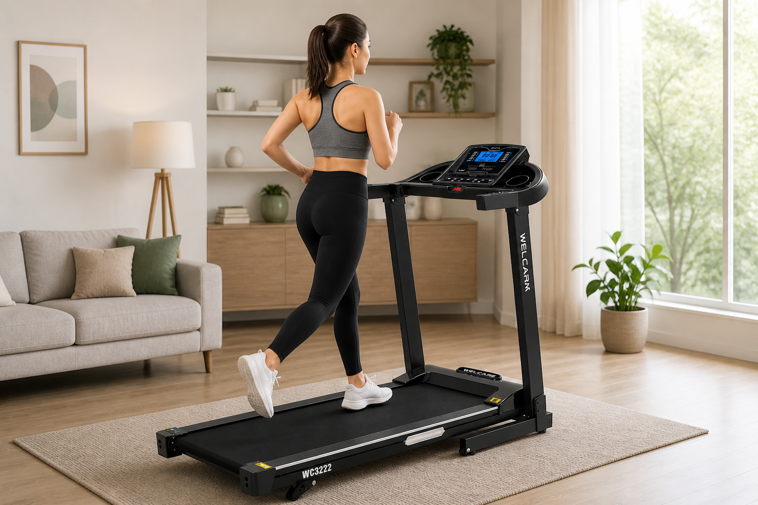 Welcare WC3222 Motorized Treadmill – 4.0 HP Peak Home Fitness Machine