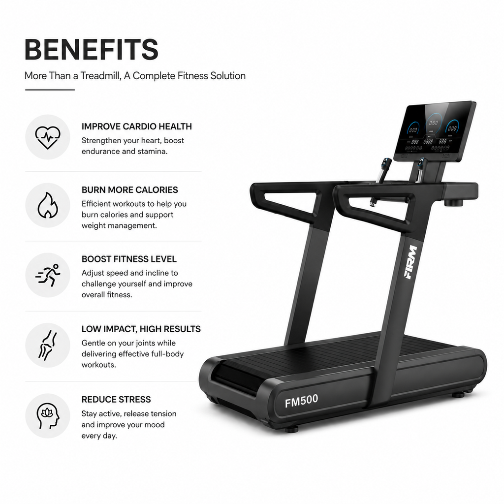 FIRM FM500 3 In 1 Motorized Treadmill with Sled Training & Manual Running Mode