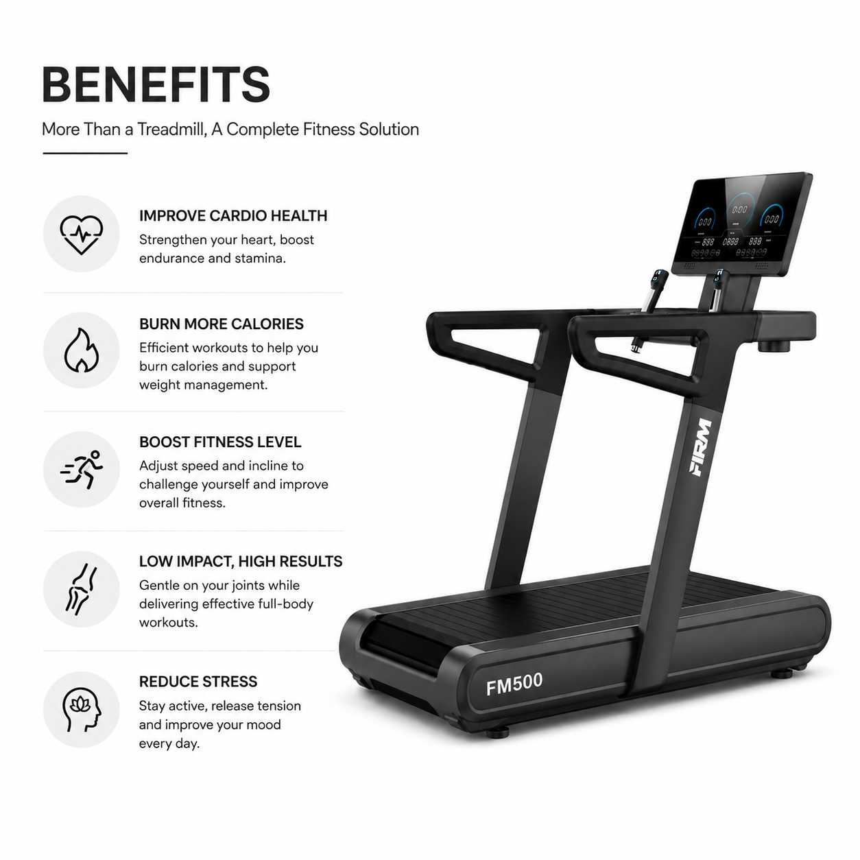 FIRM FM500 3 In 1 Motorized Treadmill with Sled Training & Manual Running Mode