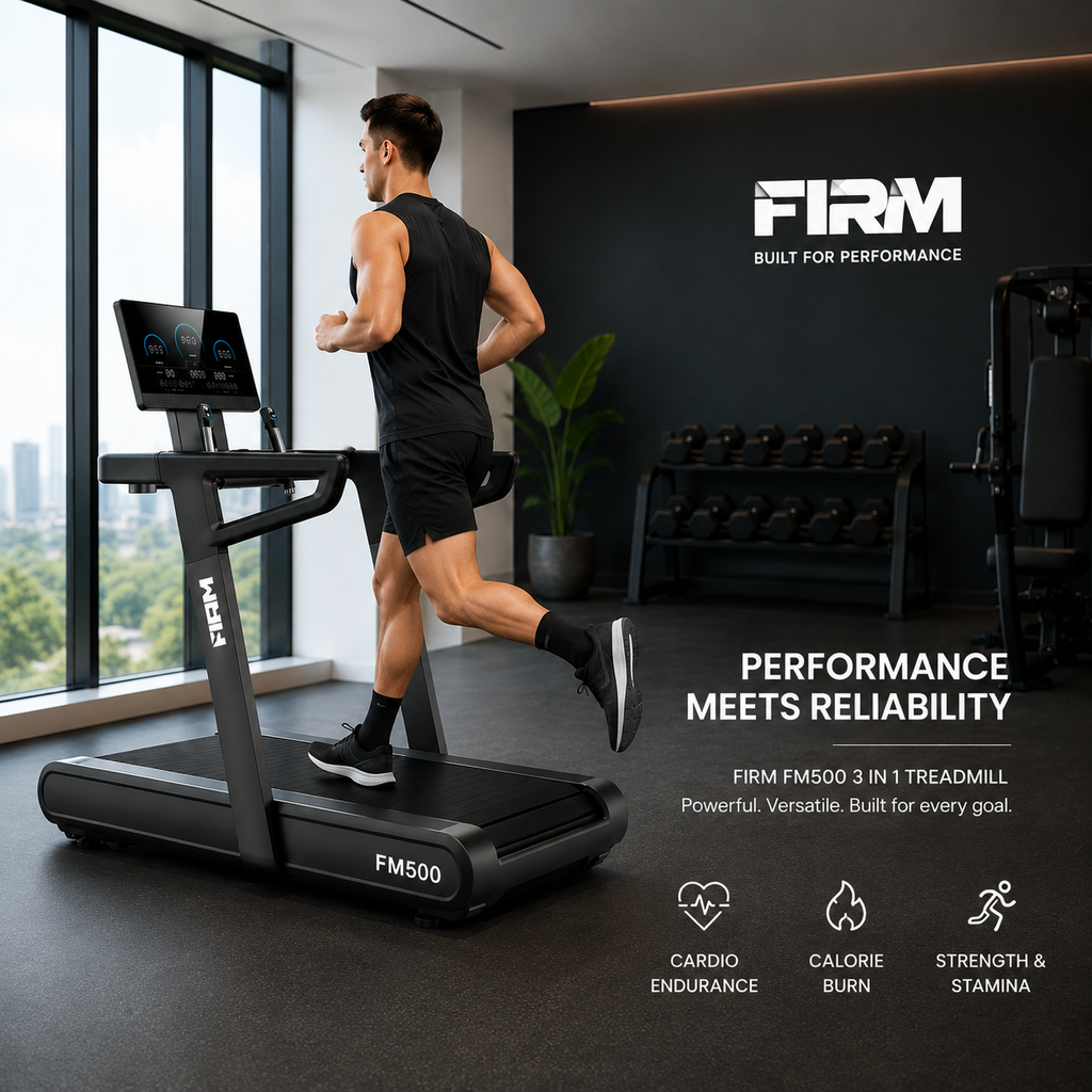 FIRM FM500 3 In 1 Motorized Treadmill with Sled Training & Manual Running Mode