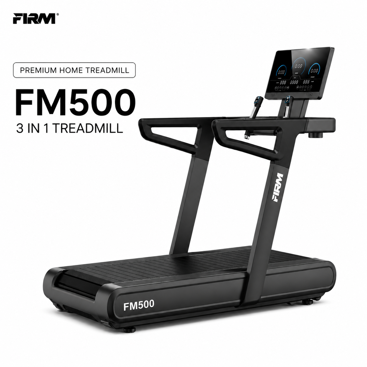 FIRM FM500 3 In 1 Motorized Treadmill with Sled Training & Manual Running Mode