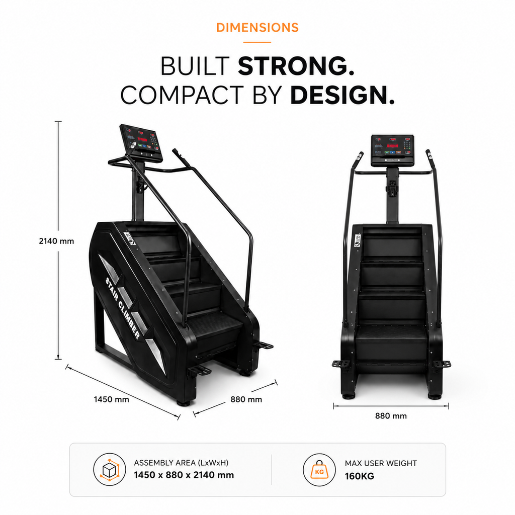 LT02 Stair Climber Machine with 8-Step Training System & Intelligent LED Display