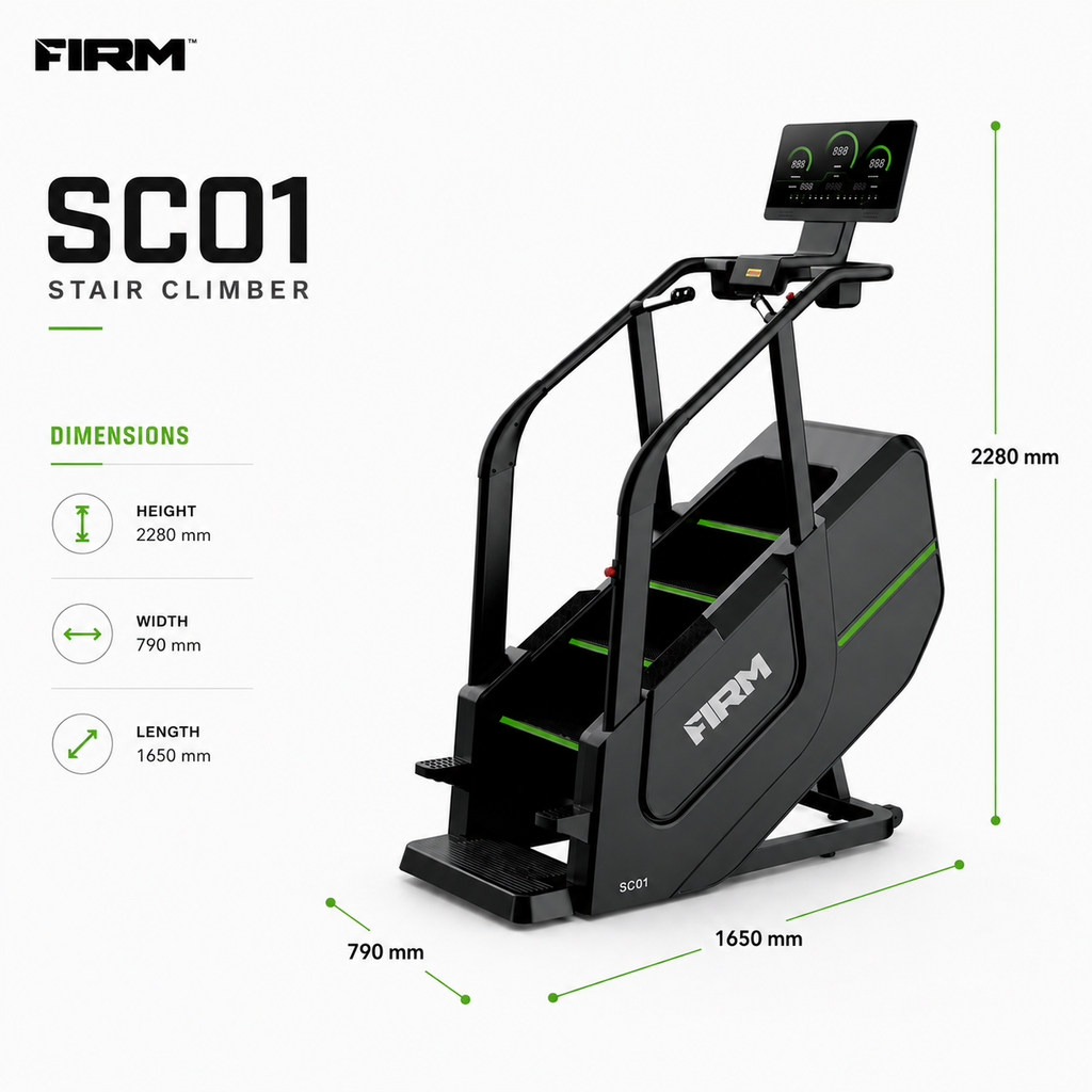 FIRM SC01 Commercial Stair Climber Machine with LED Display & 36 Workout Programs