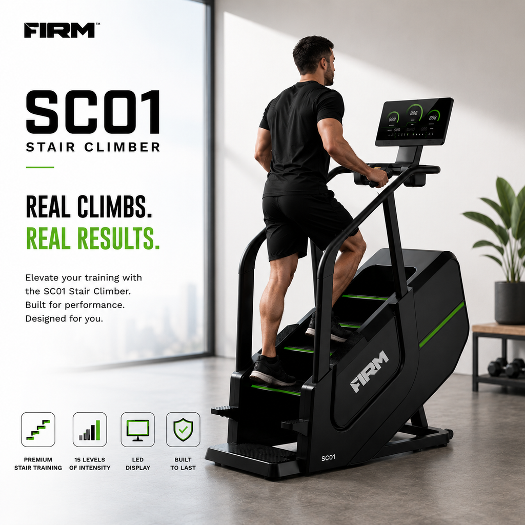 FIRM SC01 Commercial Stair Climber Machine with LED Display & 36 Workout Programs