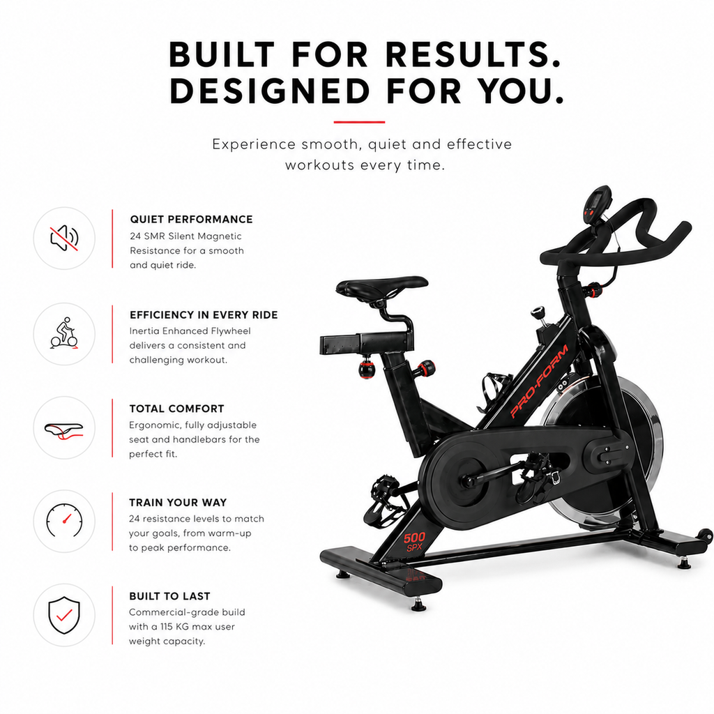 PROFORM 500 SPX Spin Bike with Silent Magnetic Resistance & iFit Compatibility