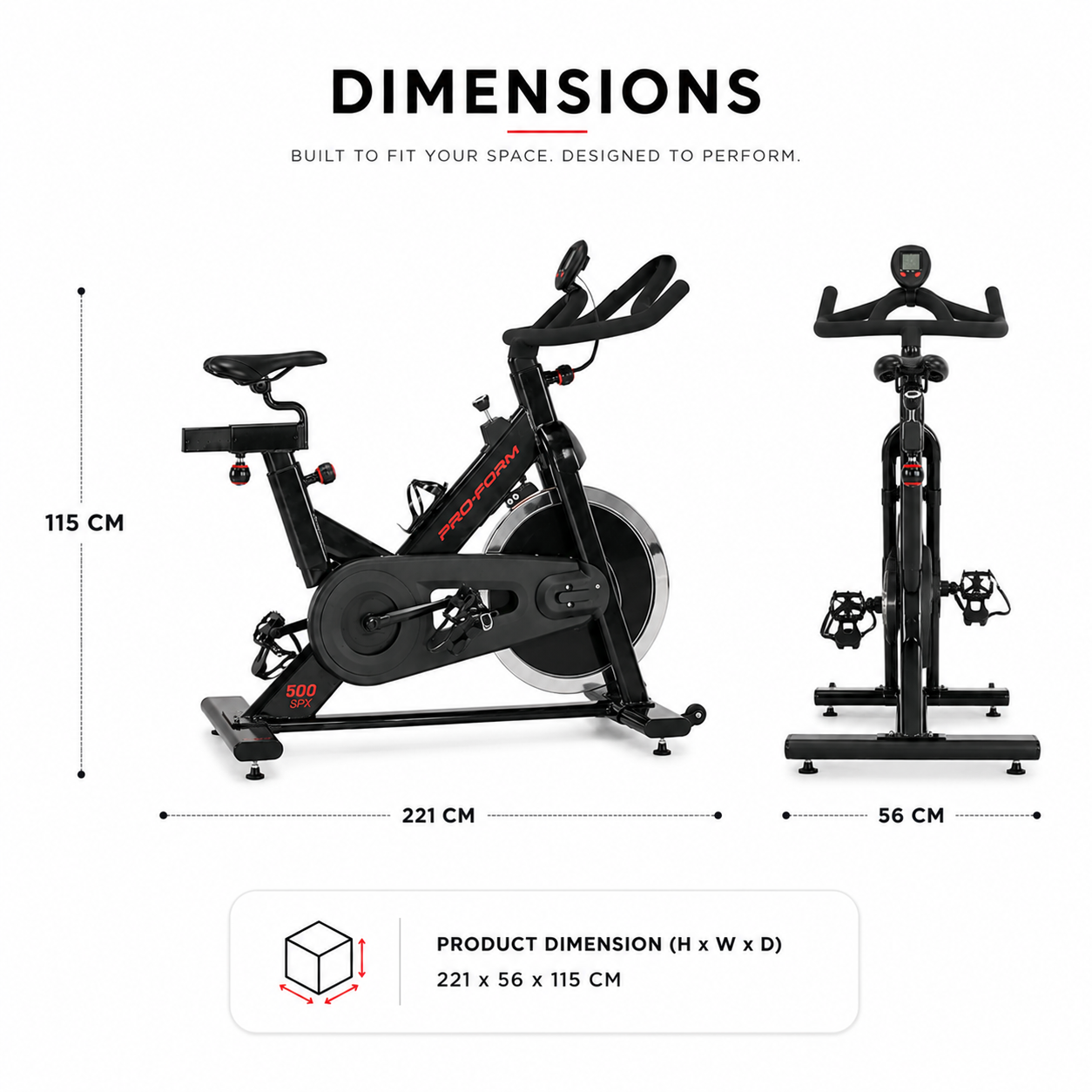 PROFORM 500 SPX Spin Bike with Silent Magnetic Resistance & iFit Compatibility