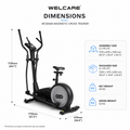 WC6666 Magnetic Cross Trainer with 12 Kg Flywheel & LCD Display
