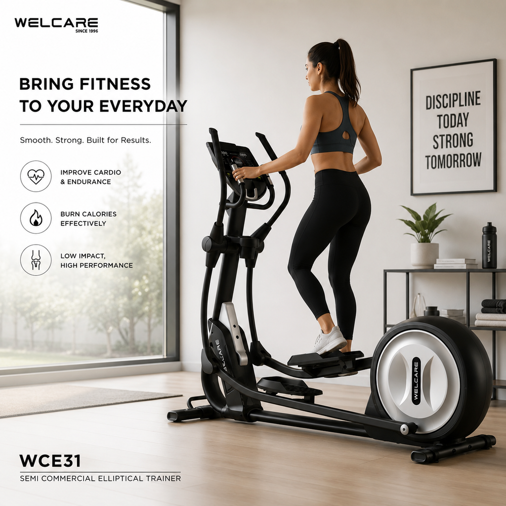 WELCARE WCE31 Semi Commercial Elliptical Trainer with 32 Resistance Levels & LED Display