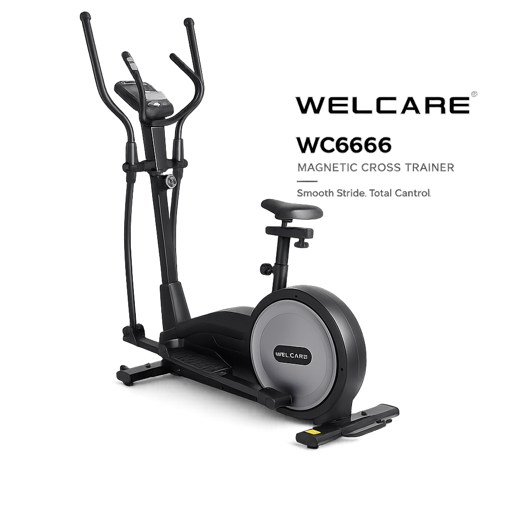 WC6666 Magnetic Cross Trainer with 12 Kg Flywheel & LCD Display