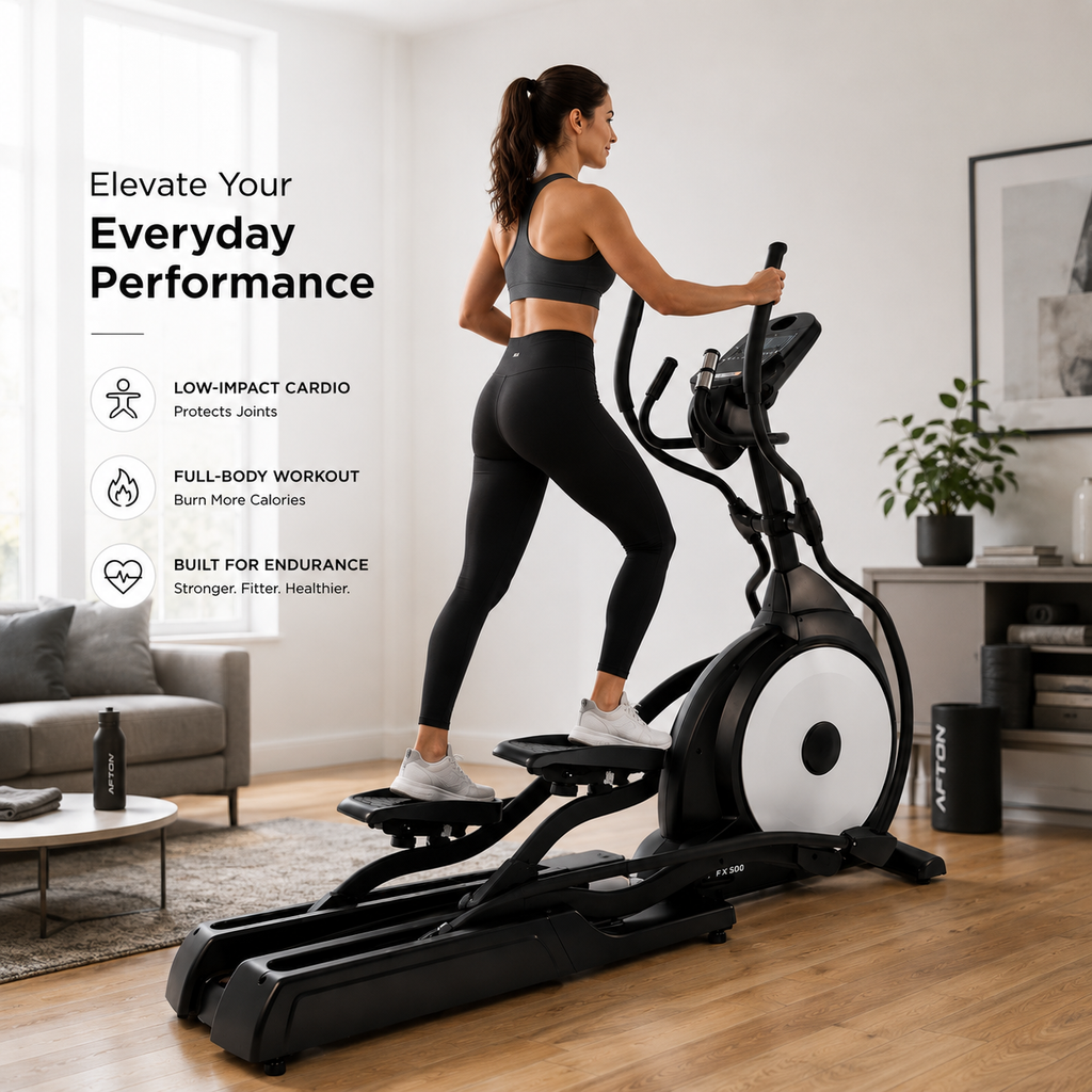 Afton FX500 Elliptical Cross Trainer with 20-Level ECB Resistance & LCD Console