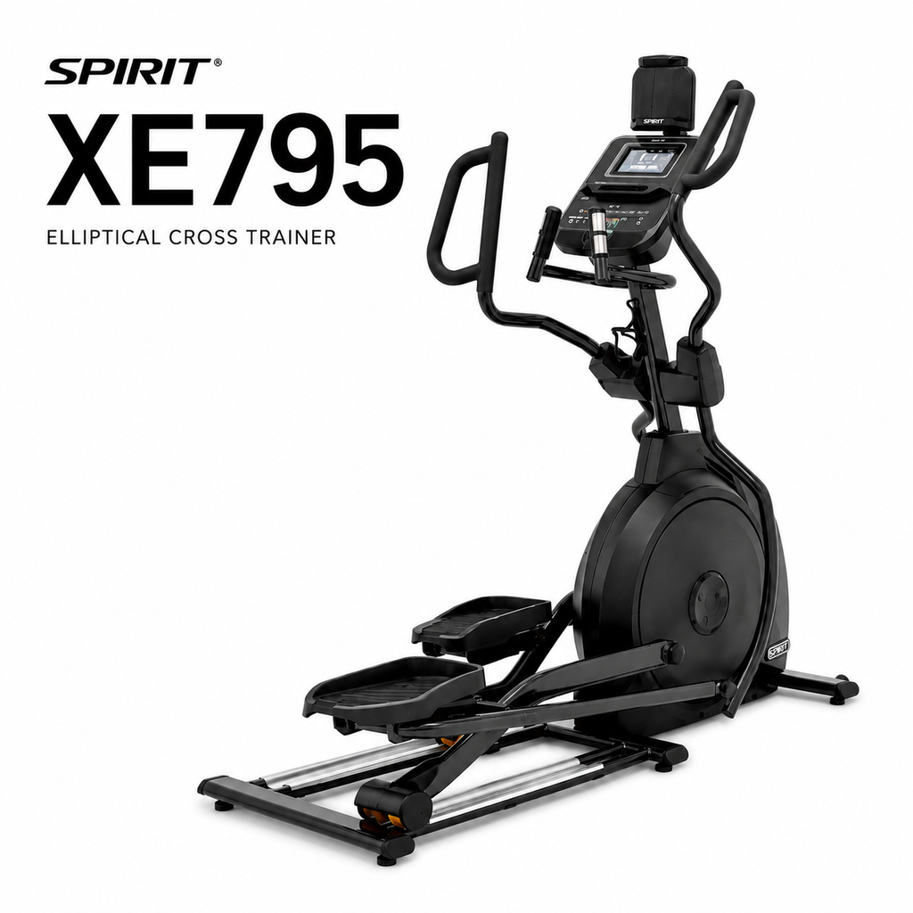 Spirit XE795 Self-Powered Elliptical Cross Trainer with 40 Resistance Levels & Bluetooth Connectivity
