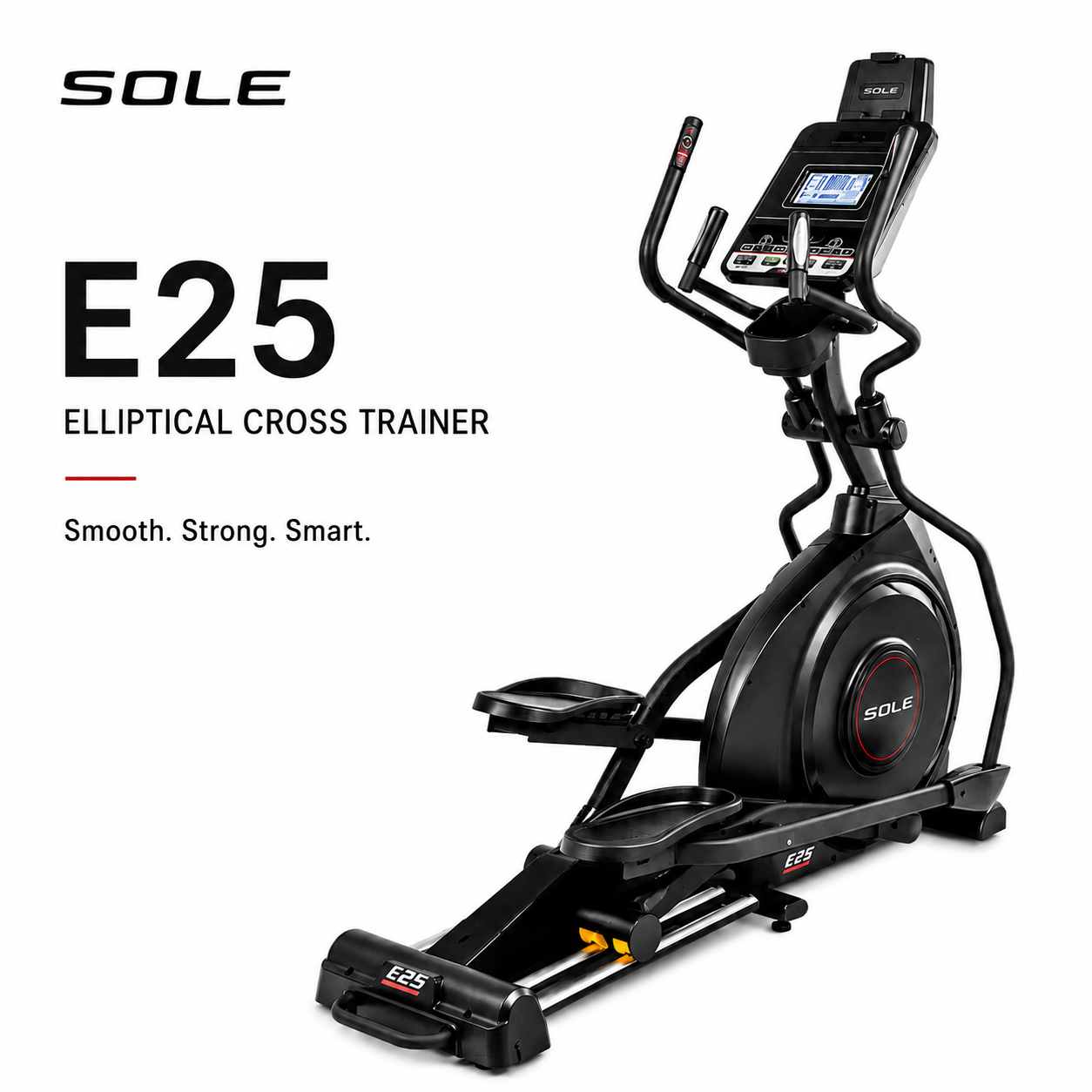 Sole E25 Elliptical Cross Trainer with Power Incline, Bluetooth & 20-Level Resistance