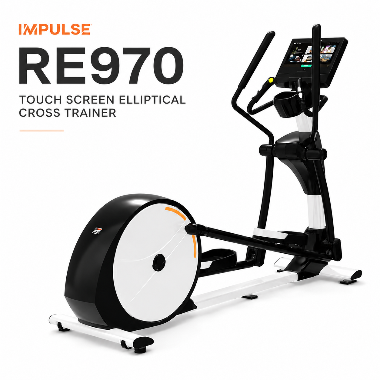 Impulse RE970 Touch Screen Elliptical Cross Trainer with 15.6” TFT Display & Hybrid Resistance System