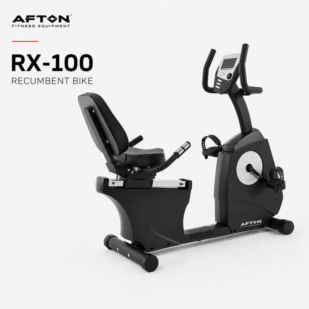 Afton RX-100 Recumbent Bike Trainer with 16-Level Resistance & LCD Console