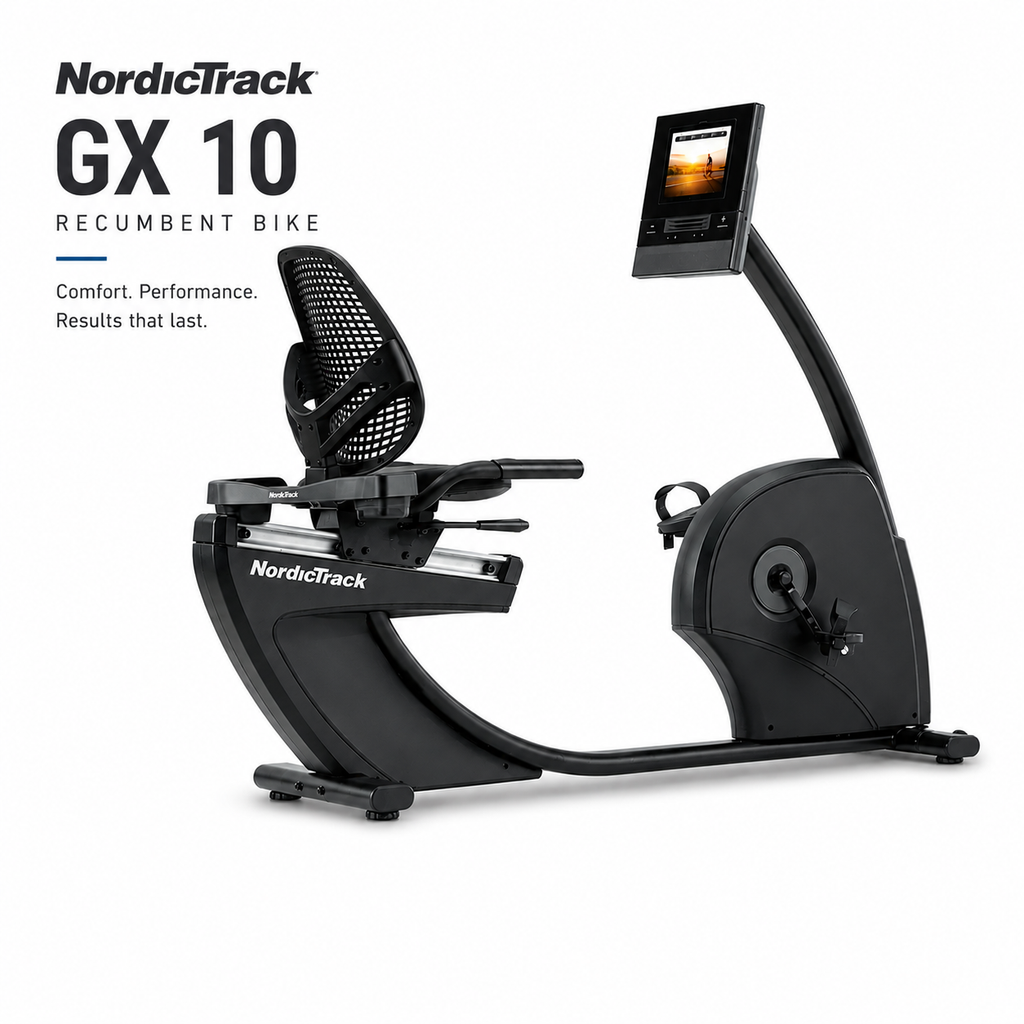 NordicTrack GX 10 Smart Recumbent Bike with HD Touchscreen & iFIT Training