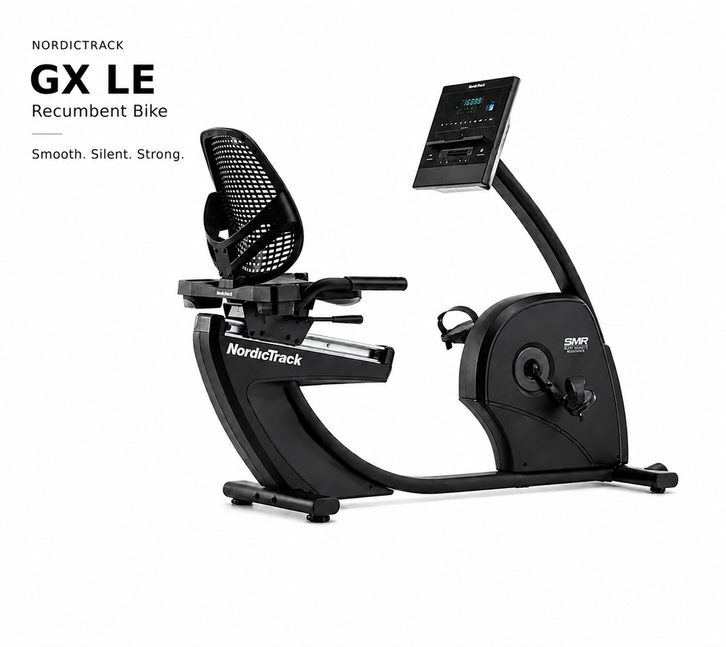 NordicTrack GX LE Smart Recumbent Bike with 26 Digital Resistance Levels & iFIT Compatibility