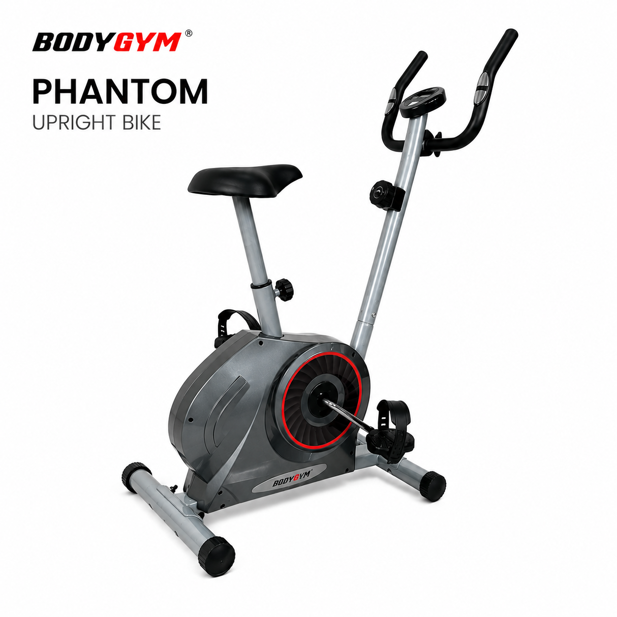 BODYGYM PHANTOM Upright Bike with 8-Level Magnetic Resistance for Home Fitness