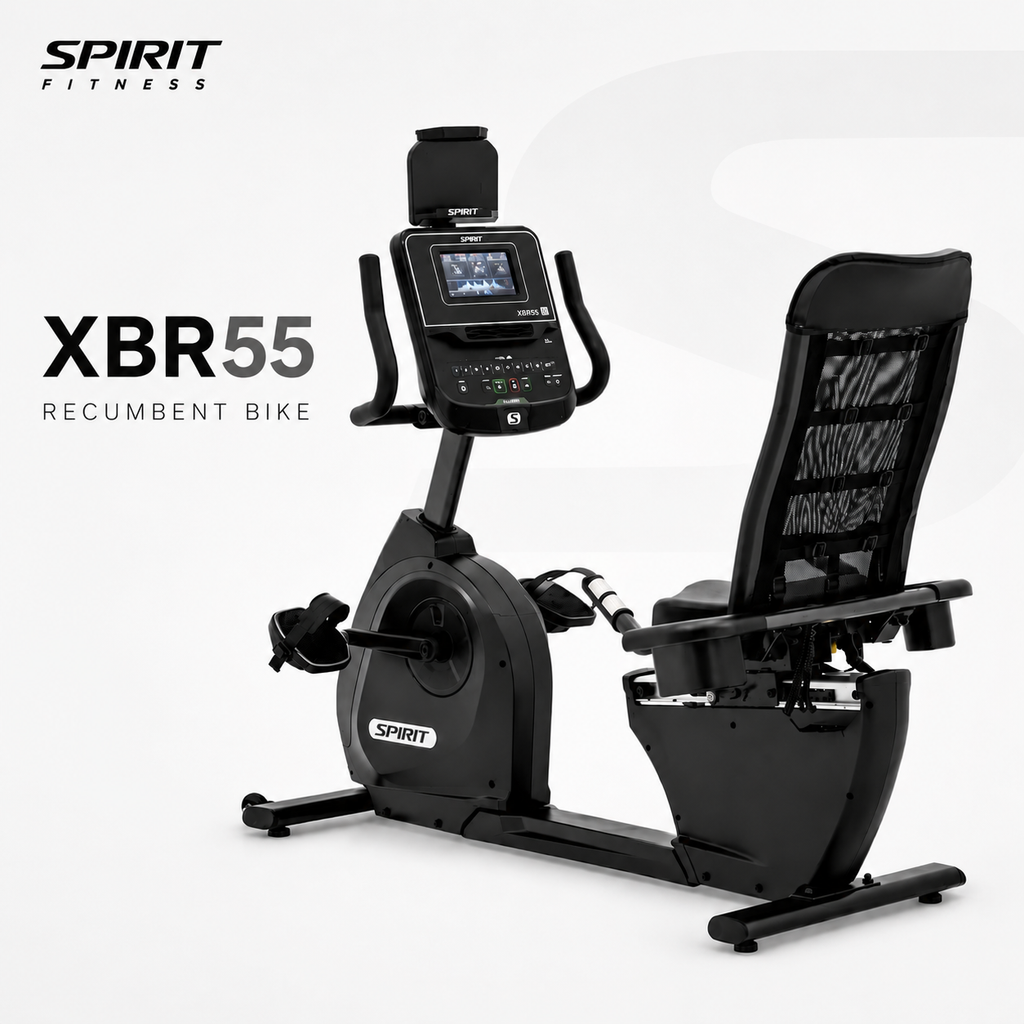 Spirit XBR55 Premium Recumbent Bike with Bluetooth Connectivity & 20-Level ECB Resistance