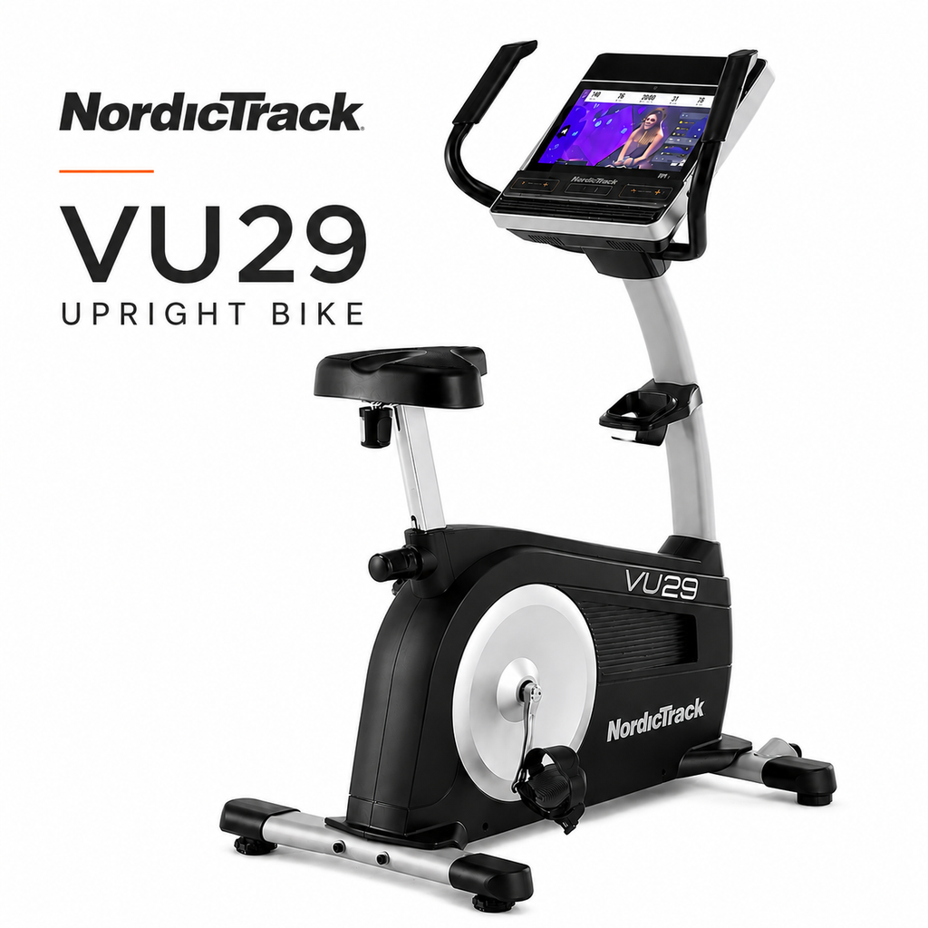 NordicTrack VU29 Upright Bike with 14” HD Touchscreen & 24 Digital Resistance Levels