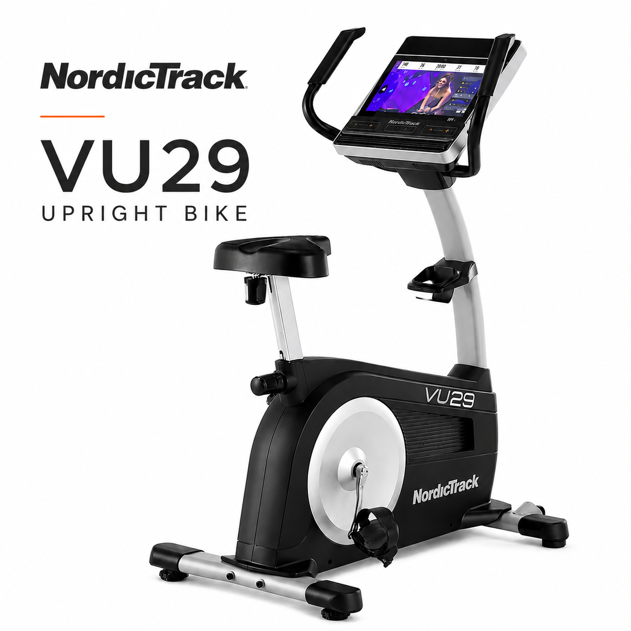 NordicTrack VU29 Upright Bike with 14” HD Touchscreen & 24 Digital Resistance Levels