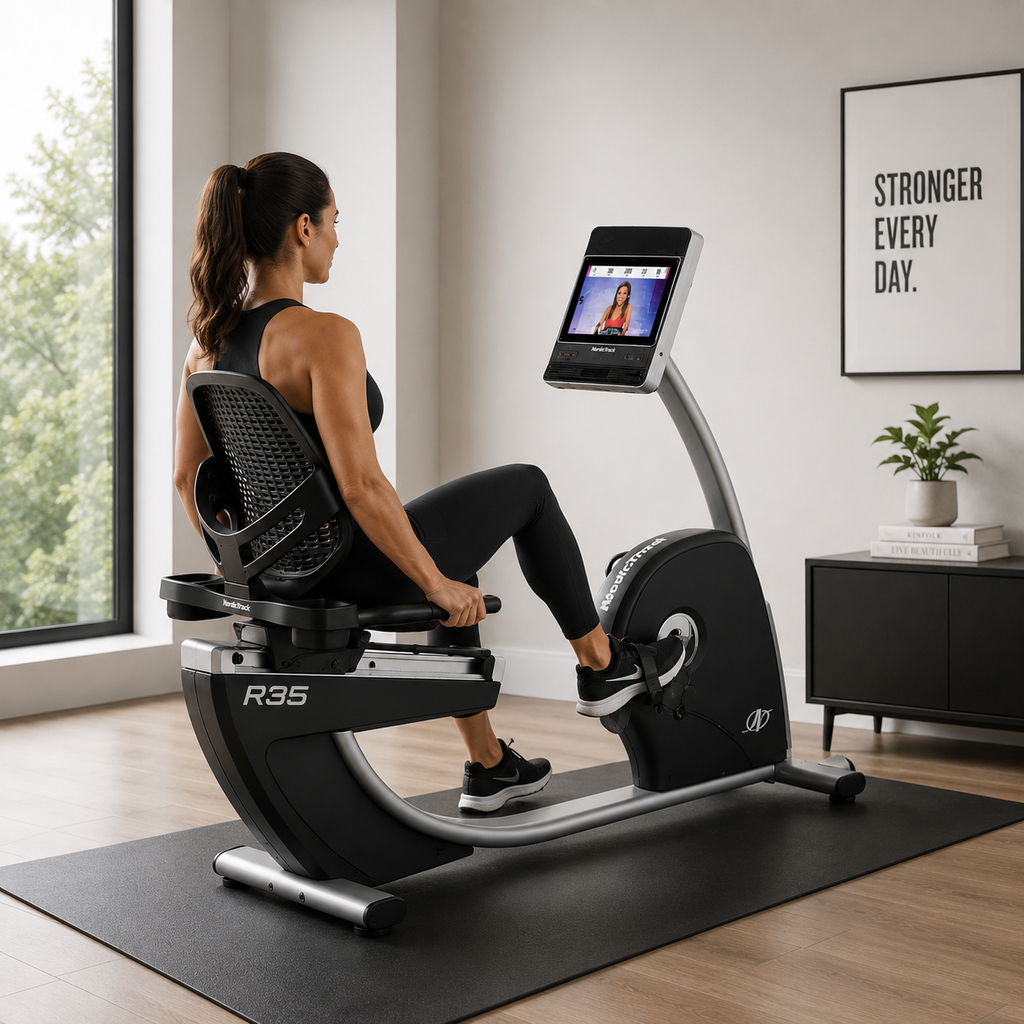 NordicTrack Commercial R35 Recumbent Bike with 14” Touchscreen & 26 Digital Resistance Levels