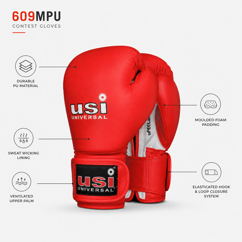 USI 609MPU Lite Contest Boxing Gloves – Beginner Training Gloves